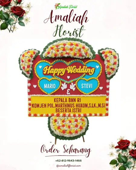 Papan Bunga Pernikahan Sawiji